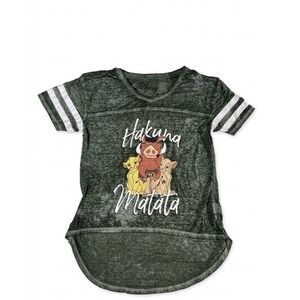 Disney Lion King Hakuna Matata Tee Shirt Women's Medium M Burnout High Low